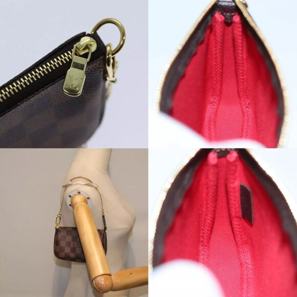 LOUIS VUITTON Damier Ebene Mini Pochette Accessoires Pouch N58009 LV Auth ac3267 - Picture 14 of 15